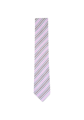 Zegna striped-pattern tie - Pink