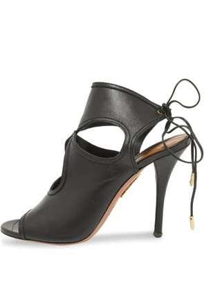 Aquazzura Pre-owned 110mm leather cut-out sandals - Black