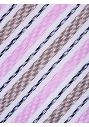 Zegna striped-pattern tie - Pink