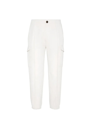 Brunello Cucinelli zip-cuff cargo pants - White