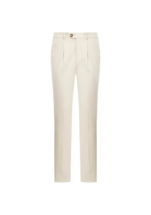 Brunello Cucinelli pleated tailored trousers - White