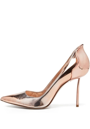 Le Silla pre-owned 85mm Petalo metallic leather pointed-toe pumps - Pink