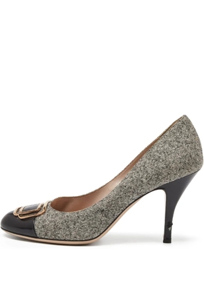 Ferragamo Pre-Owned tweed heeled pumps - Black