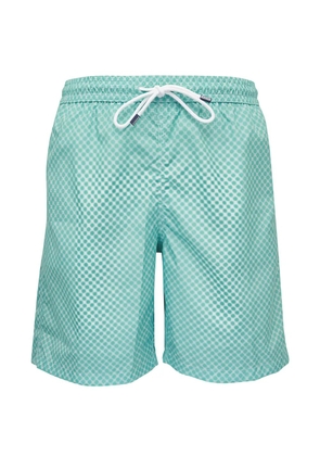Fedeli geometric-print drawstring swim shorts - Green