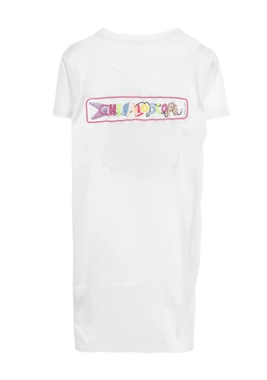 Hermès Pre-Owned Chevalo Scope embroidered T-shirt dress - White
