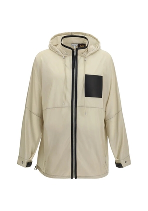 LOEWE technical-shell zip-up hooded jacket - Neutrals