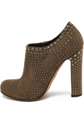 Prada Pre-Owned studded ankle boots - Brown