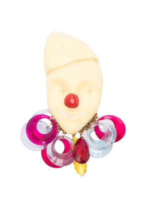 Giorgio Armani Pre-Owned 2000s clown-face charm brooch - Neutrals