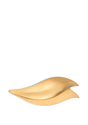 Emporio Armani Pre-Owned 2000s leaf-motif brooch - Gold