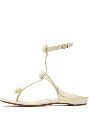 Christian Louboutin Pre-Owned ball-embellished flat sandals - Neutrals