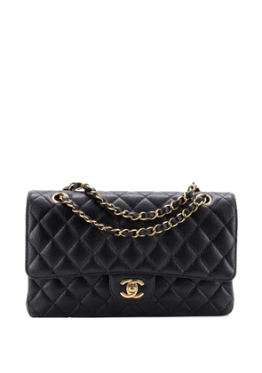 CHANEL Pre-Owned Classic Double Flap Bag Quilted Caviar Medium shoulder bag - Black