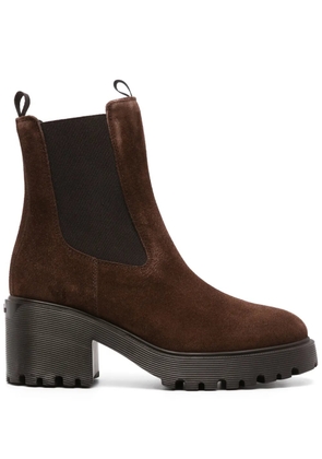 Hogan 70mm leather Chelsea boots - Brown