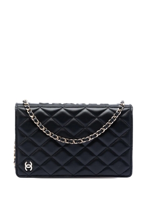CHANEL Pre-Owned 2021-2026 Quilted Lambskin Book Wallet On Chain crossbody bag - Black