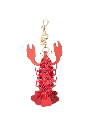 Anya Hindmarch Lobster sequin-embellished keyring - Red