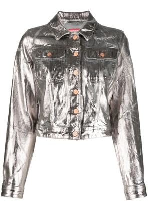 Diesel cropped metallic jacket - Silver