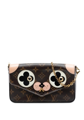 Louis Vuitton Pre-Owned 2017 Monogram Pochette Felicie Valentine Dog crossbody bag - Brown