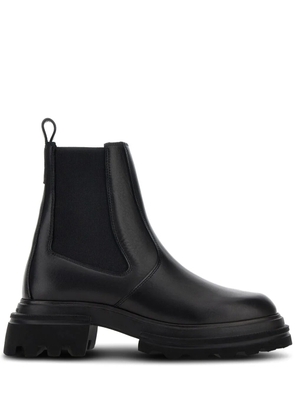 Hogan leather Chelsea ankle boots - Black