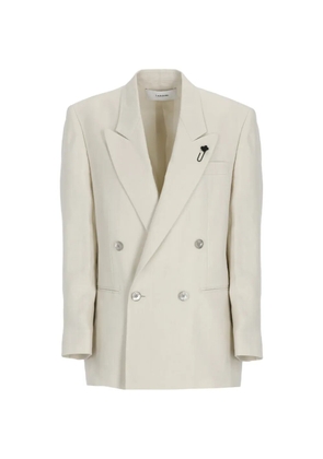 Lardini linen double-breasted blazer - Neutrals