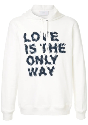 Ports V slogan hoodie - White