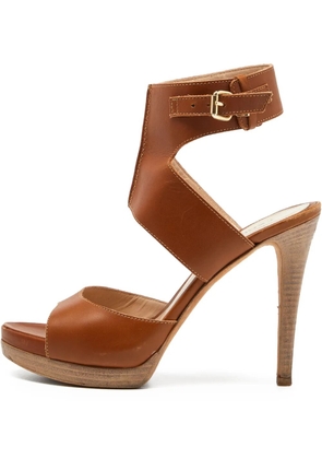 Fendi Pre-Owned 120mm leather sandals - Brown