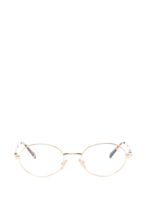 Miu Miu Eyewear oval-frame glasses - Gold