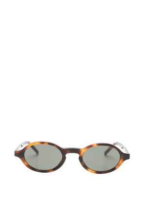 Saint Laurent Eyewear tortoiseshell-effect oval-frame sunglasses - Brown