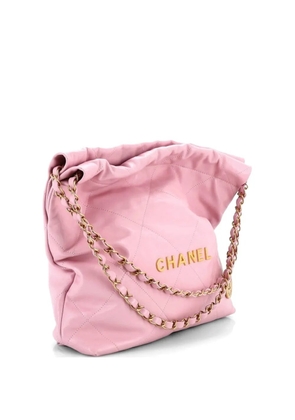 CHANEL Pre-Owned 22 Chain Quilted Calfskin Small hobo bag - Pink