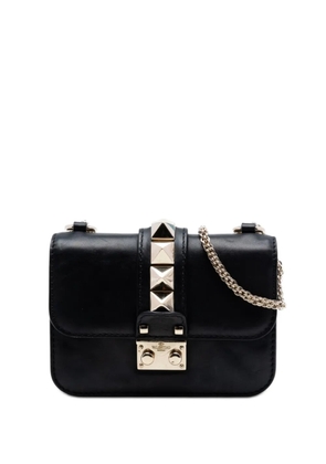 Valentino Garavani Pre-Owned 2000-2017 Mini Leather Rockstud Glam Lock crossbody bag - Black
