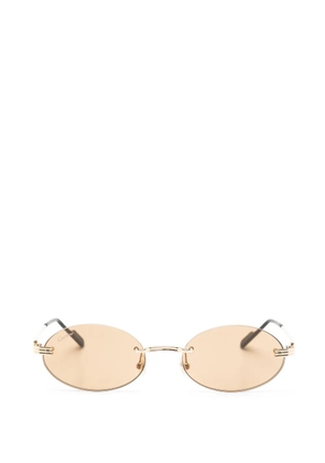 Cartier Eyewear rimless oval-frame sunglasses - Gold