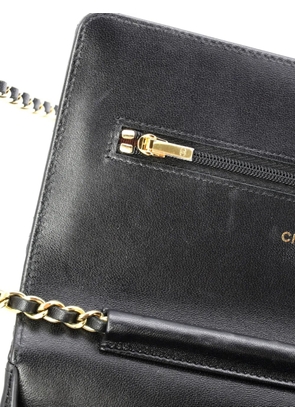 CHANEL Pre-Owned Wallet on Chain Quilted Lambskin crossbody bag - Black