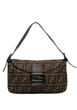 Fendi Pre-Owned 2000-2010 Zucca Canvas Double Flap shoulder bag - Brown