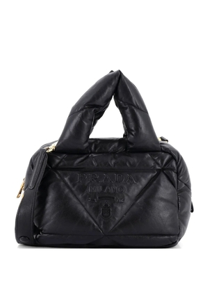 Prada Pre-Owned Padded Bowler Bag Quilted Nappa Leather Small handbag - Black