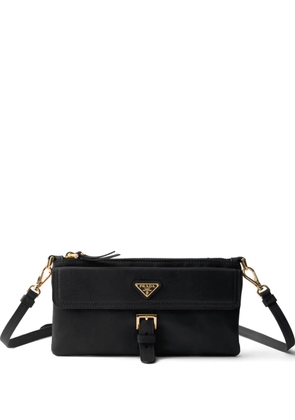 Prada nappa-leather wallet with shoulder-strap - Black