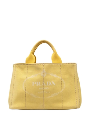 Prada Pre-Owned 2013-2026 Small Canvas Canapa Logo satchel - Yellow