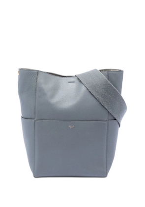 Celine Pre-Owned 2018 Medium Leather Seau Sangle bucket bag - Grey