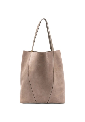 Chloé Pre-Owned large Spin chain-embellished shoulder bag - Grey