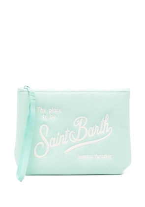 MC2 Saint Barth Aline logo-print pouch bag - Green