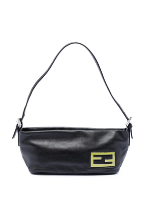 Fendi Pre-Owned 2000-2010 Leather FF Baguette shoulder bag - Black
