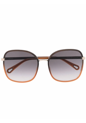 Chloé Eyewear tinted oversize-frame sunglasses - Black