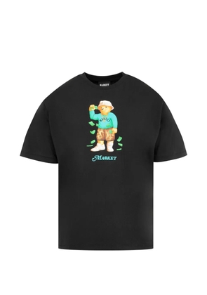 MARKET Making It Rain bear-print T-shirt - Black
