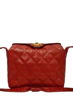 CHANEL Pre-Owned 1991-1994 CC Quilted Caviar crossbody bag - Red