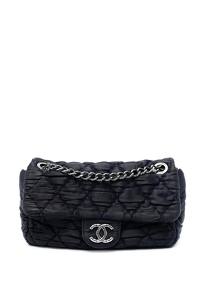 CHANEL Pre-Owned 2009-2010 Medium CC Quilted Satin Single Flap shoulder bag - Black