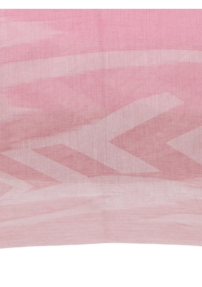 Missoni zigzag-print frayed scarf - Pink
