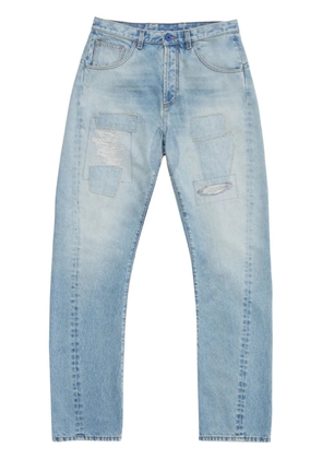 COUNTY OF MILAN bleached straight-leg jeans - Blue