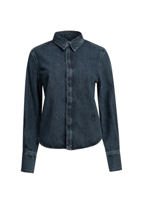 SA SU PHI concealed-fastening denim shirt - Blue