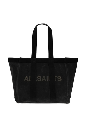 AllSaints Layo logo-print tote bag - Black