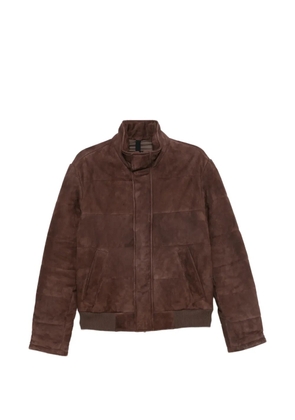 Tagliatore quilted suede jacket - Brown