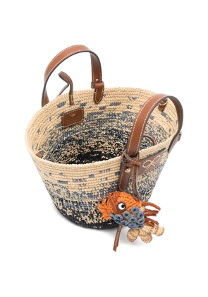Anya Hindmarch small bow-detail woven tote bag - Neutrals