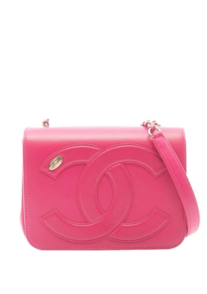 CHANEL Pre-Owned 2019 Lambskin CC Mania Flap crossbody bag - Pink