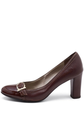 Ferragamo Pre-Owned 75mm Gancini-buckle pumps - Brown